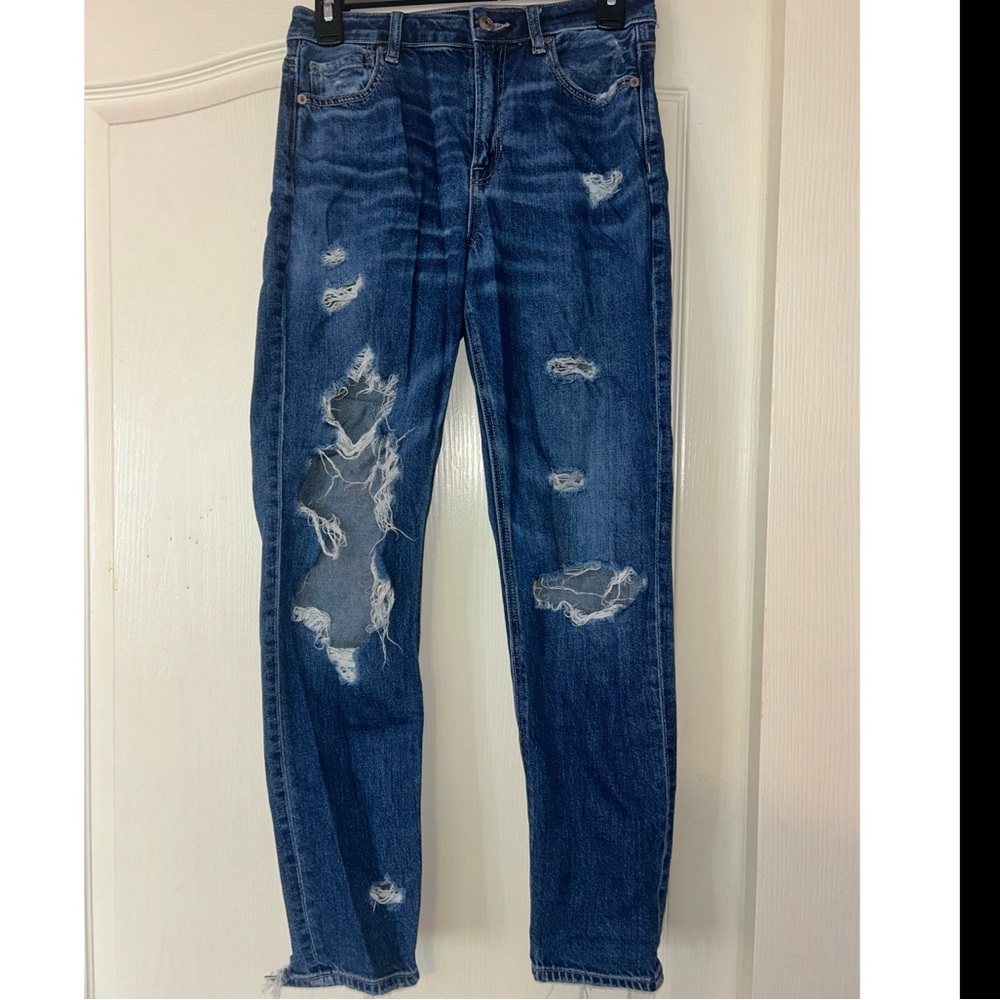 Blue distressed American Eagle jeans